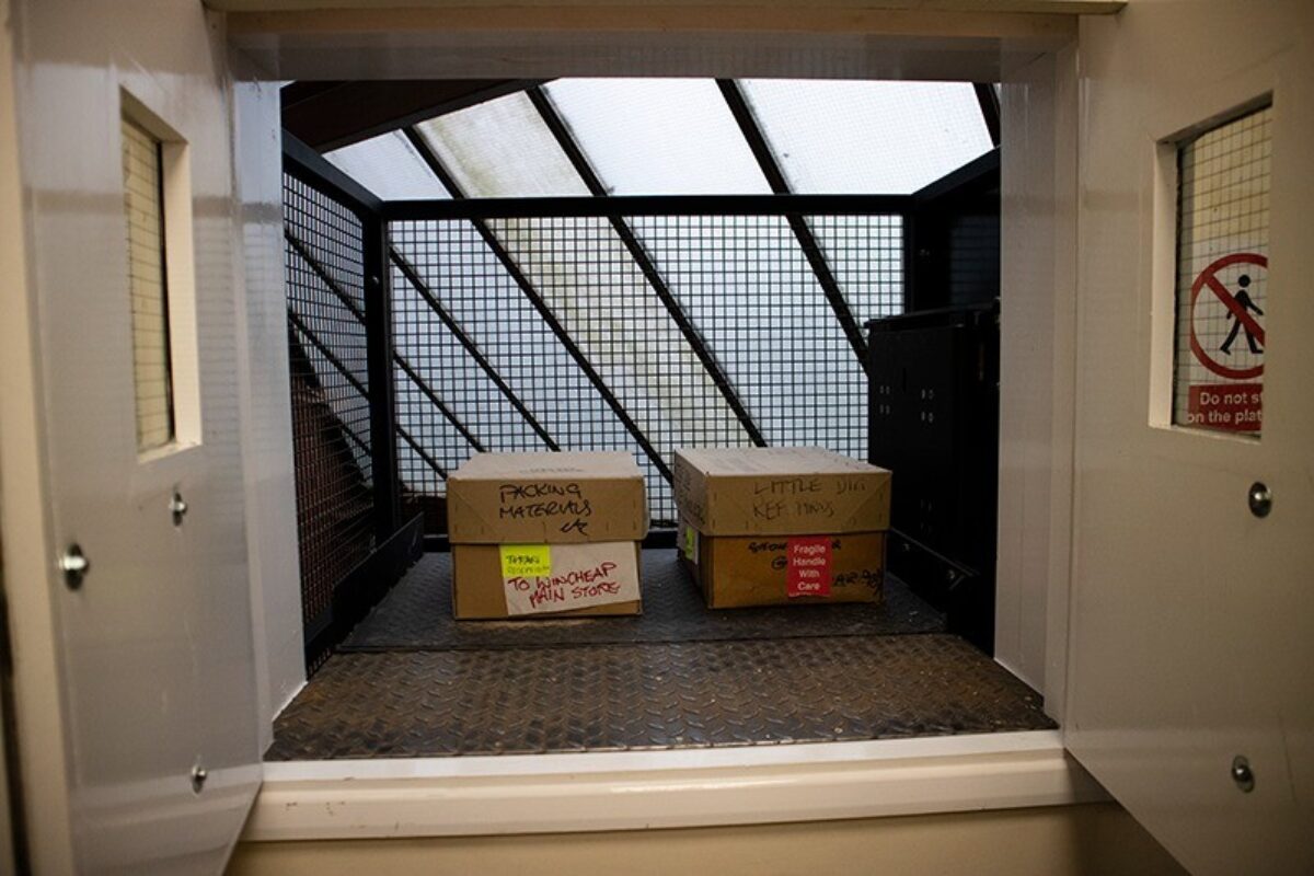 Hand Loaded MezzLight Helps Canterbury Archaeological Trust Move Boxes Safely and Efficiently - Penny Hydraulics Ltd