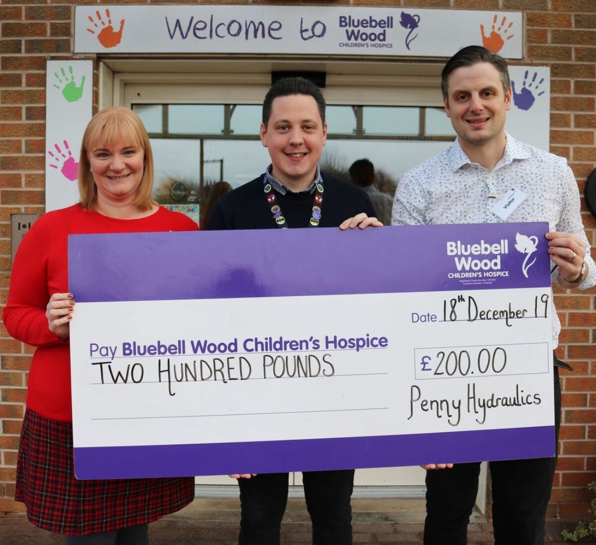 Penny Hydraulics Raise £200 for Bluebell Wood Children’s Hospice - Penny Hydraulics Ltd