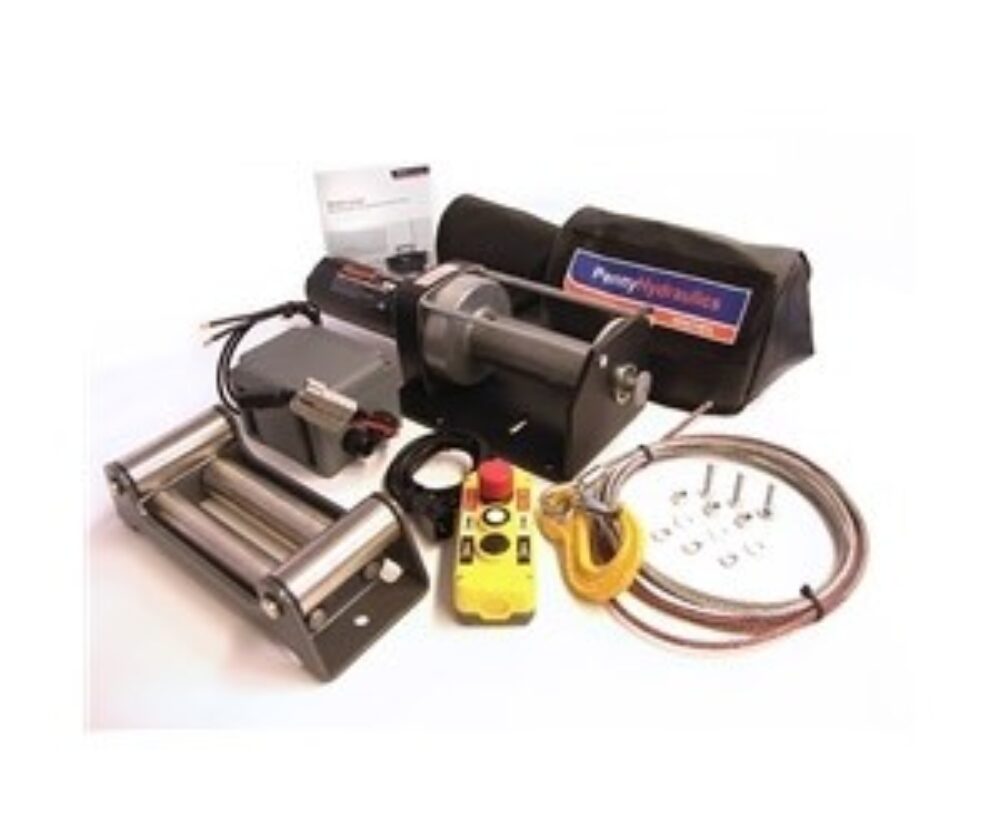 PH6000 Extended Drum 24V Winch Pack – 6000lb Line Pull - Penny Hydraulics Ltd