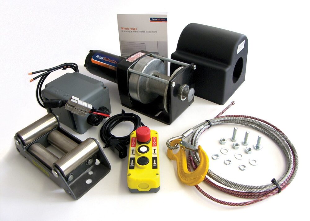 PH6000 12V Electric Winch Pack (Extended Drum) – 6000lb - Penny Hydraulics Ltd