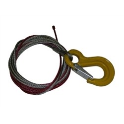 20ft x 5mm Diameter Wire Rope with Hook for SwingLift Electric Crane - Penny Hydraulics Ltd