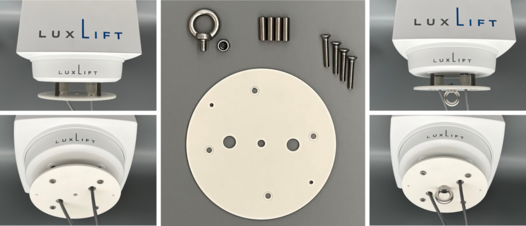 Ceiling mounting plate with eye bolt: LL-12 - LL-70 (Copy) - Penny Hydraulics